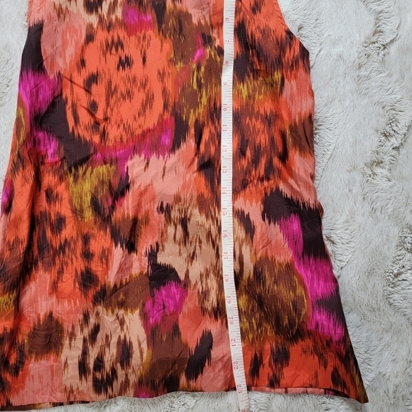 J Crew 100% Silk Pleated Sleeveless Tie Waist Blouse Size 2 - Picture 11 of 12